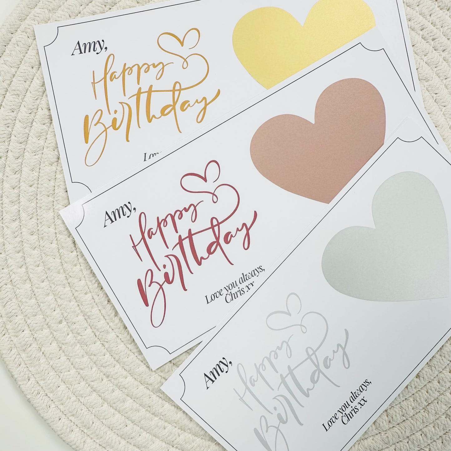 Birthday Scratch Reveal Voucher - Heart