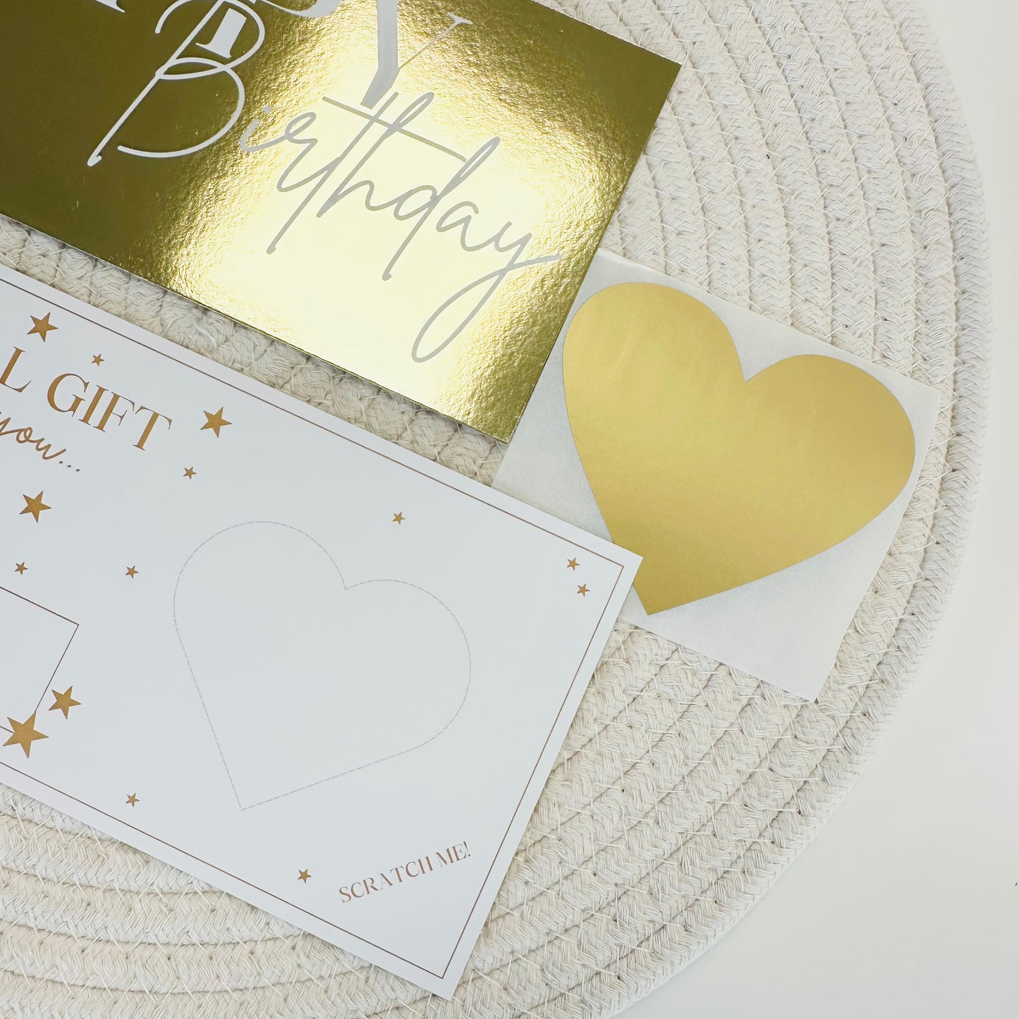 Birthday Gold Foiled DIY Scratch Reveal Voucher