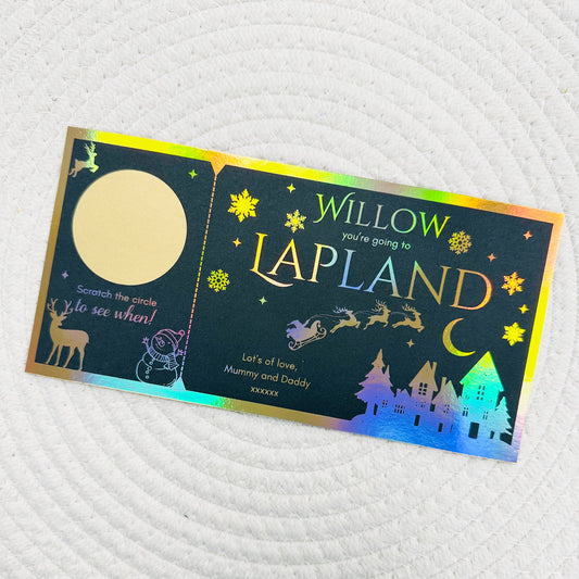 Lapland Foiled Scratch Reveal Voucher (Black)