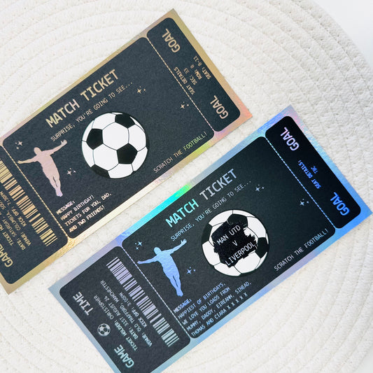 Football Foiled Scratch Reveal Voucher (Black)