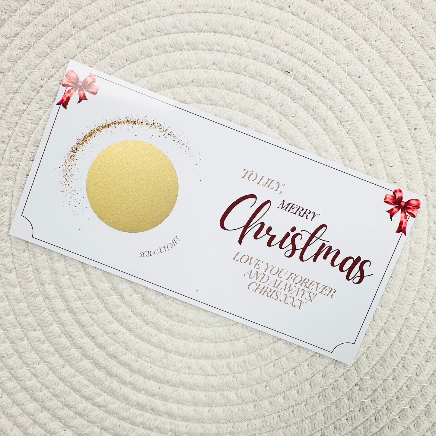 Christmas Scratch Reveal Voucher - Ribbon