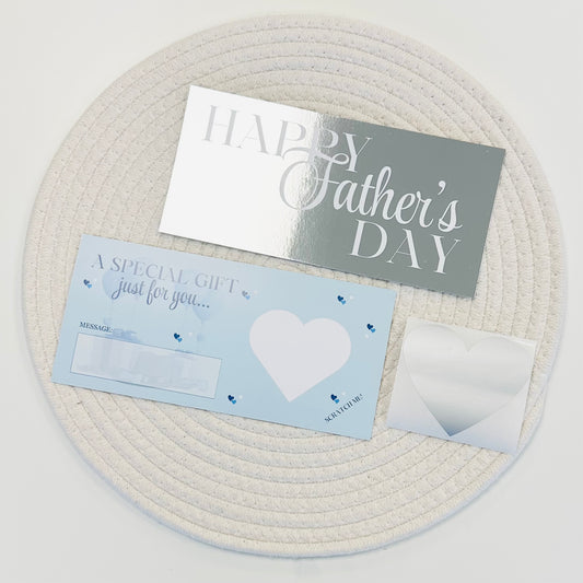 Father's Day Silver Foiled DIY Scratch Reveal Voucher