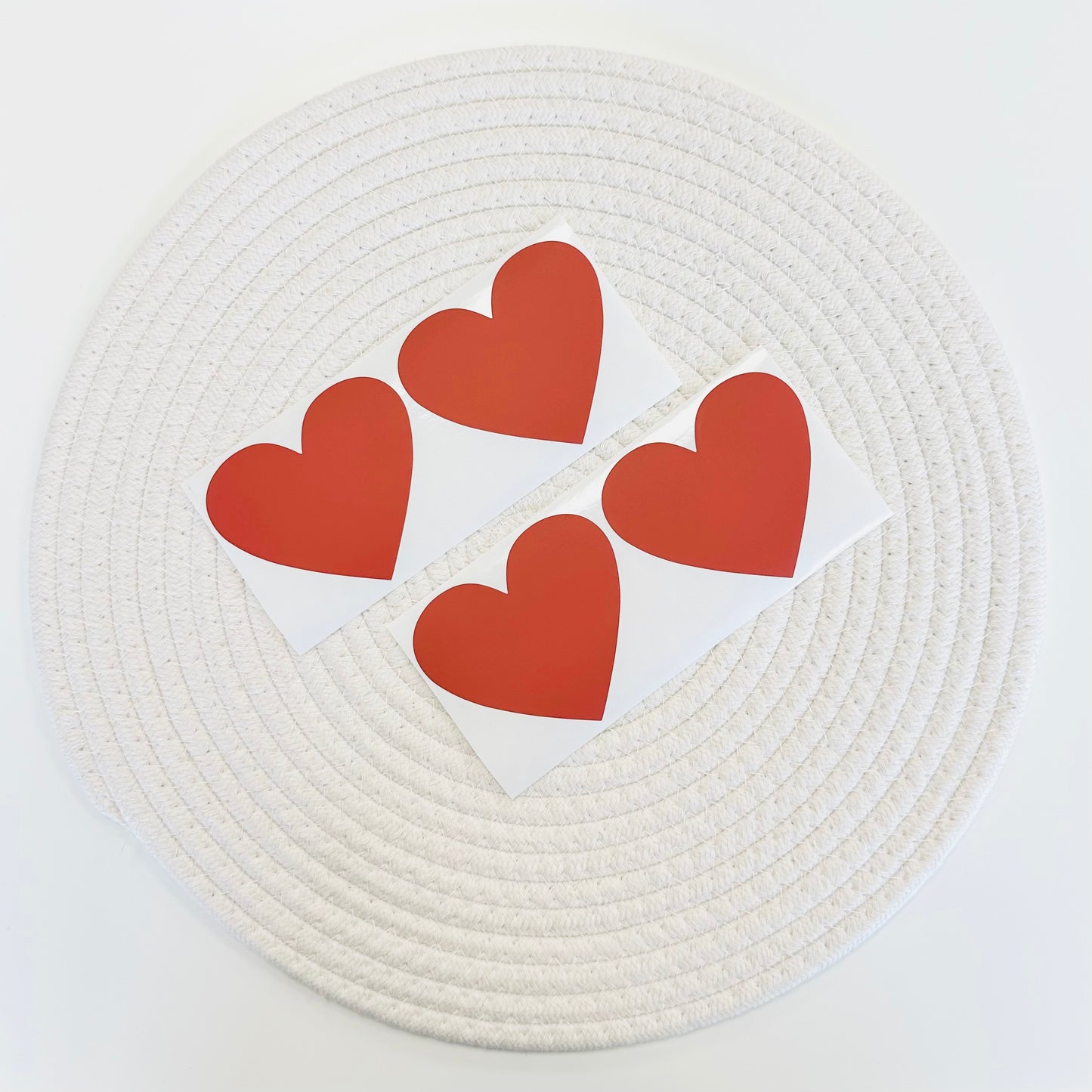 Heart 7x8cm Scratch-Off Sticker (Red) - Pack of 50