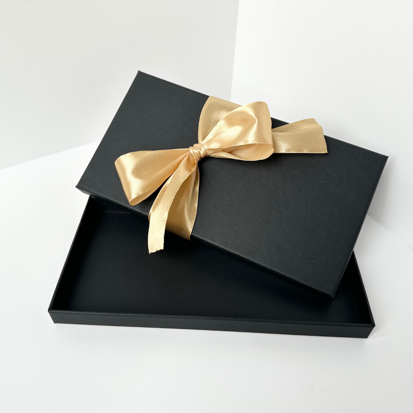 Black Luxury Gift Box and Gold Ribbon (DL)