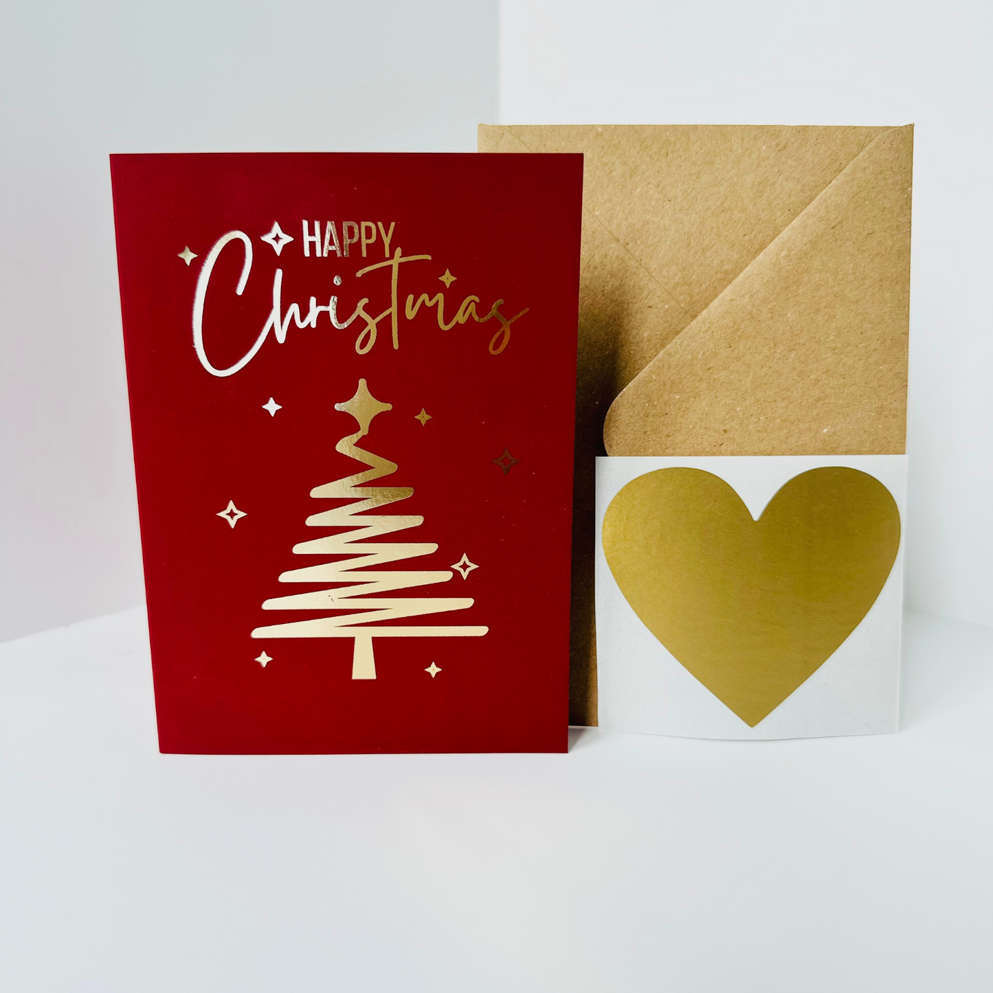 Christmas Gold Foiled DIY Scratch Reveal Card - Gold Tree